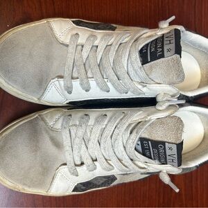 Vintage Havana Black and White Sneakers Minimalist Design